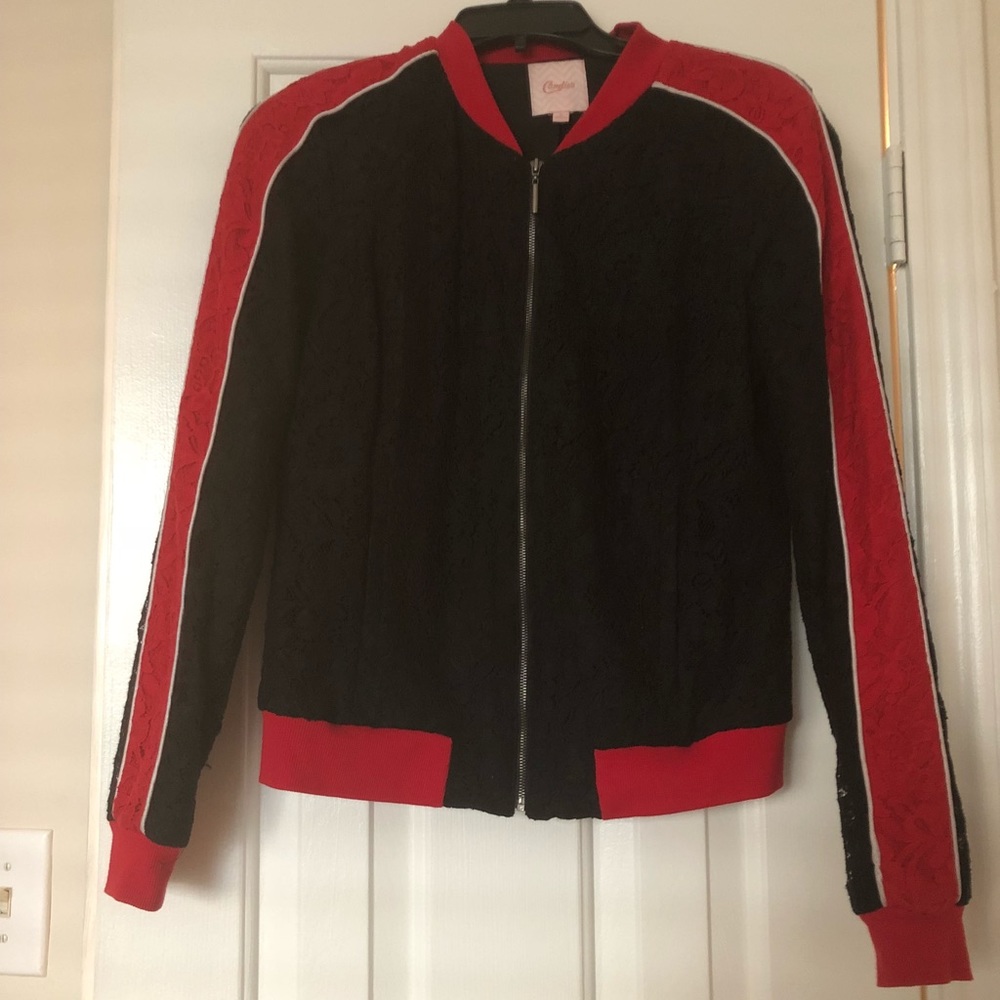 Lace bomber jacket
